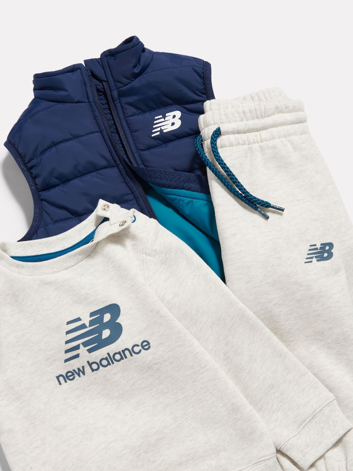 New Balance Grey Crew neck Joggers & Gilet Set 3 Piece - image 3