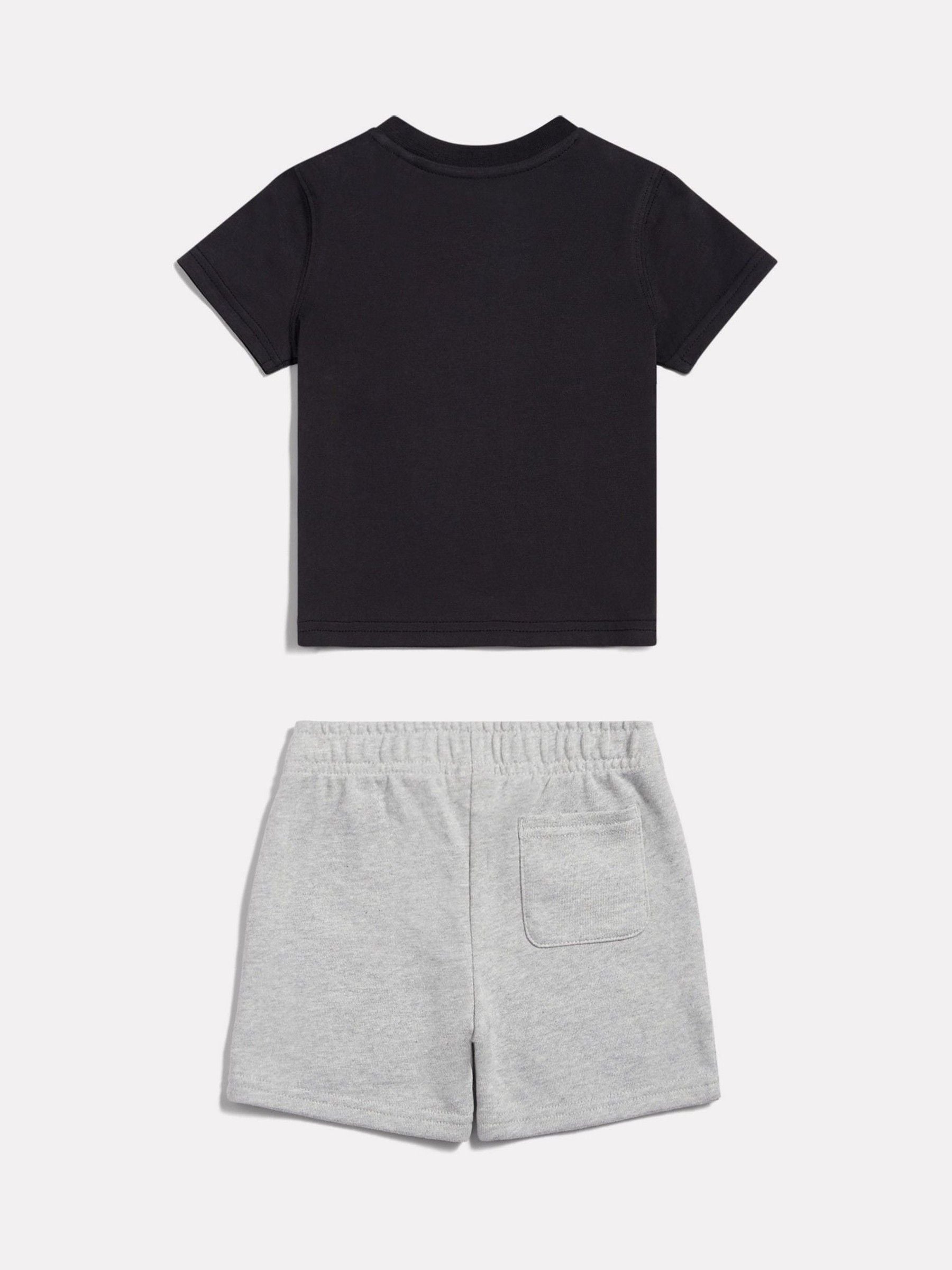 Dsiney Kidz - New Balance Black Sticker Graphic T-Shirt & French Terry Shorts Set image 2