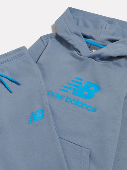 Dsiney Kidz - New Balance Blue French Terry Logo Hoodie Jogger Set image 4