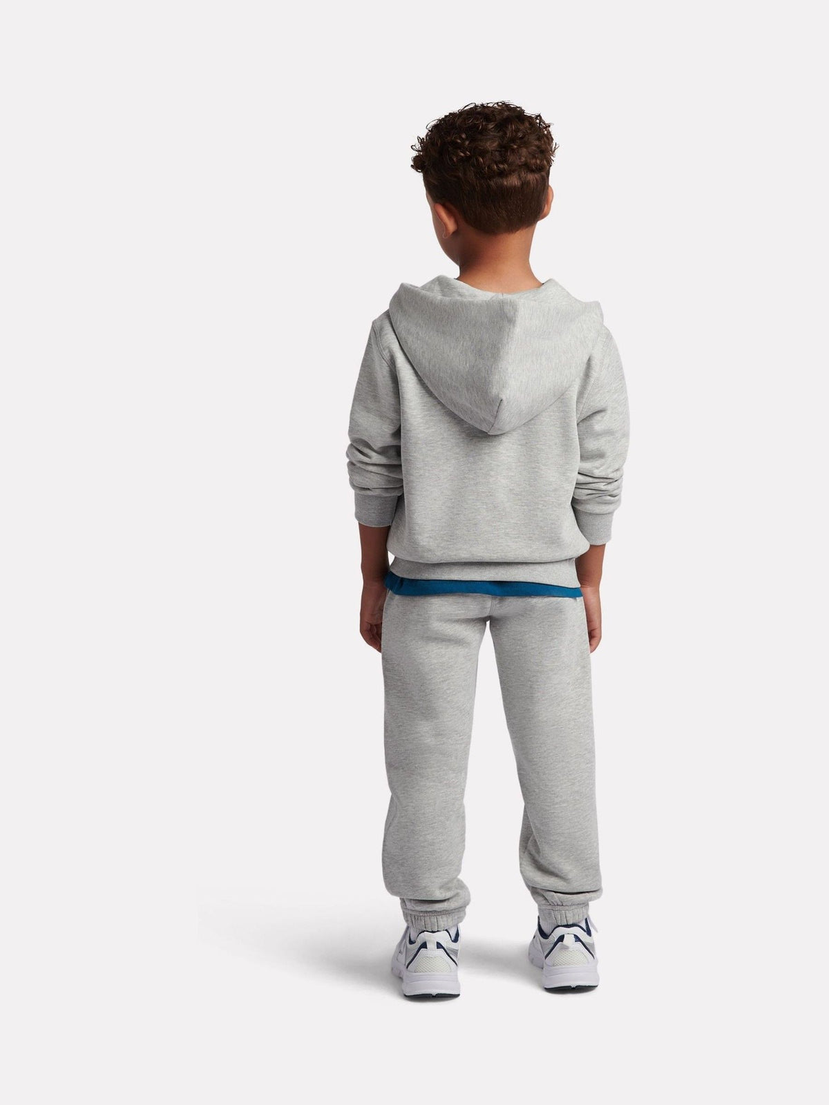 New Balance Grey Small Logo Brushback Zip Through & Joggers Set - image 3
