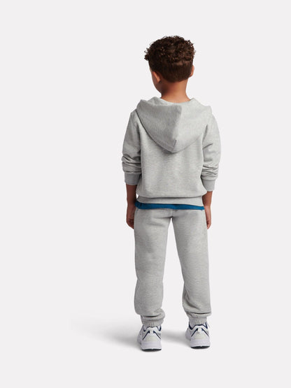 New Balance Grey Small Logo Brushback Zip Through & Joggers Set - image 3