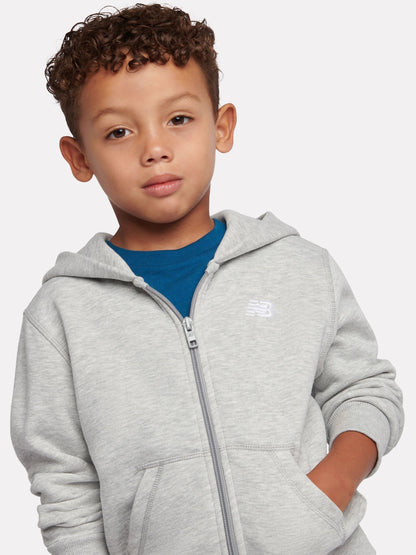 New Balance Grey Small Logo Brushback Zip Through & Joggers Set - image 4