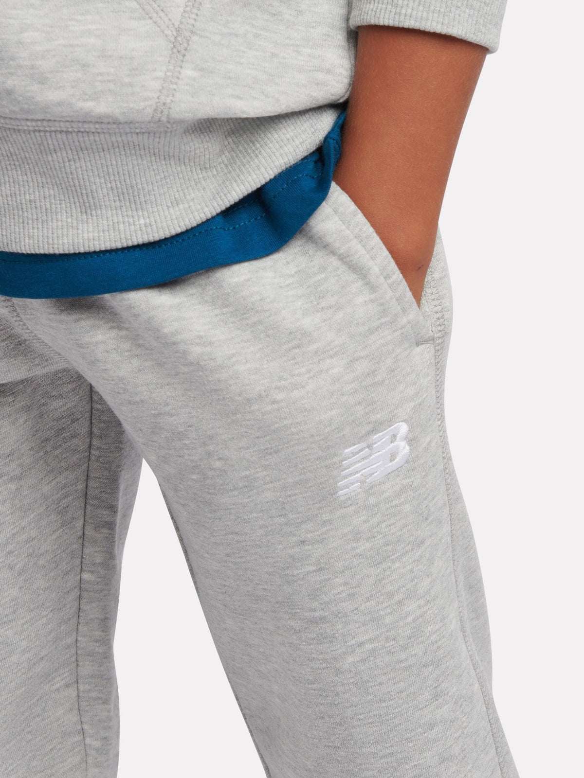New Balance Grey Small Logo Brushback Zip Through & Joggers Set - image 5