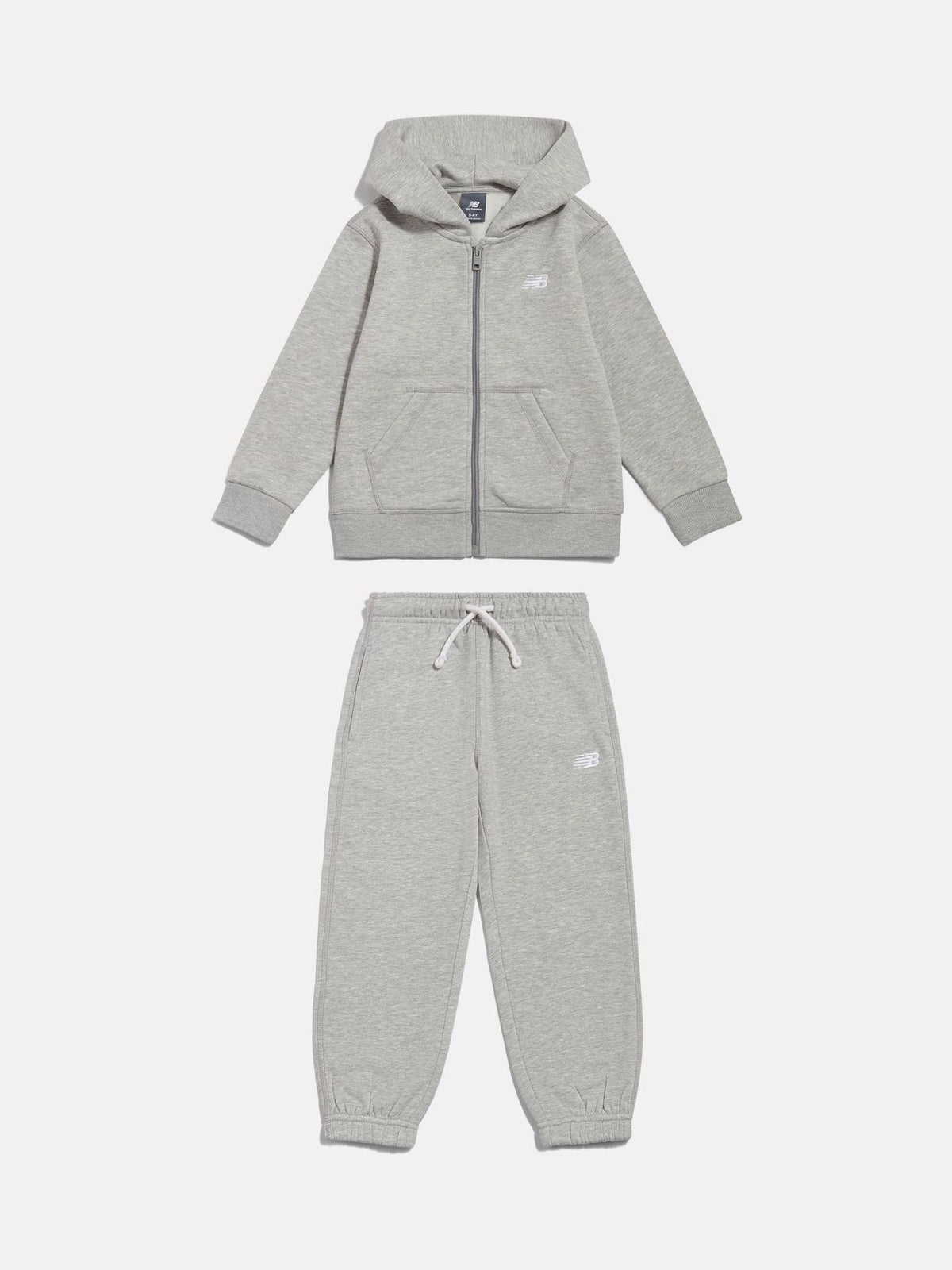 New Balance Grey Small Logo Brushback Zip Through & Joggers Set - image 6