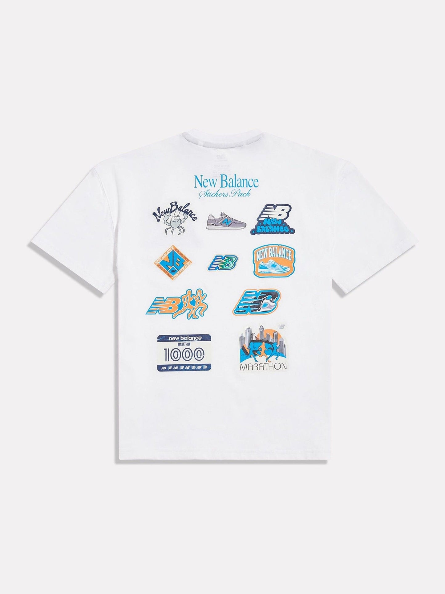 Dsiney Kidz - New Balance White Sticker Pack Graphic T-Shirt image 2
