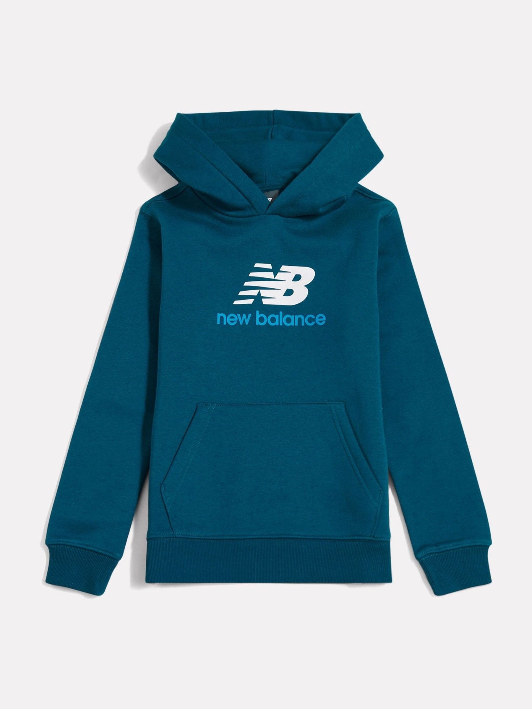 Dsiney Kidz - New Balance Blue Brushback Stacked Logo Hoodie image 1