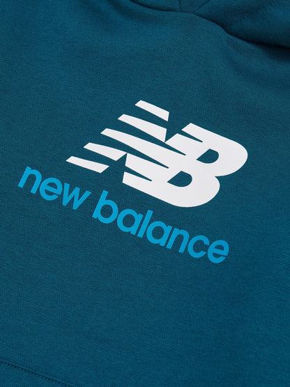 Dsiney Kidz - New Balance Blue Brushback Stacked Logo Hoodie image 3