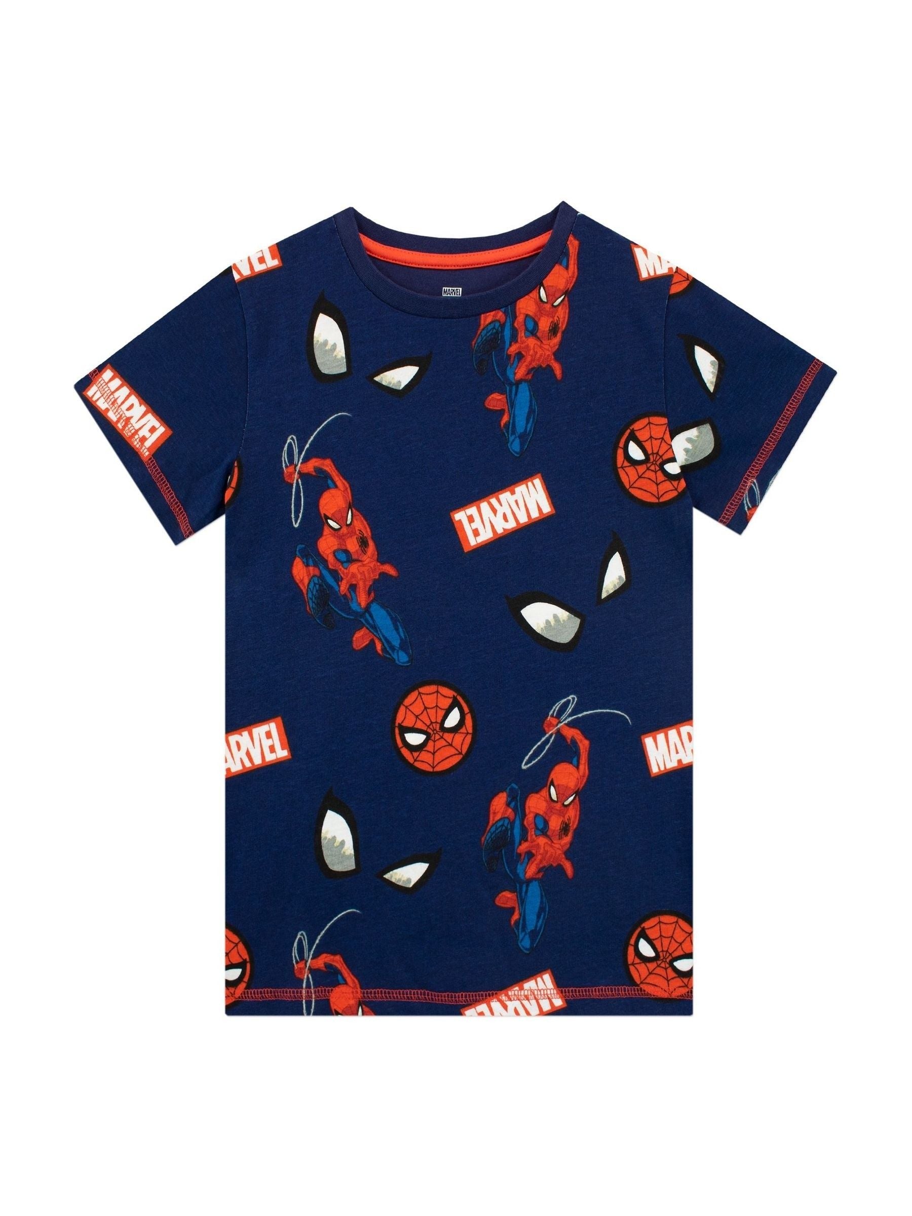 Dsiney Kidz - Character Red 100% Cotton Spider-Man 2 Multipack Short Sleeve T-Shirt image 3