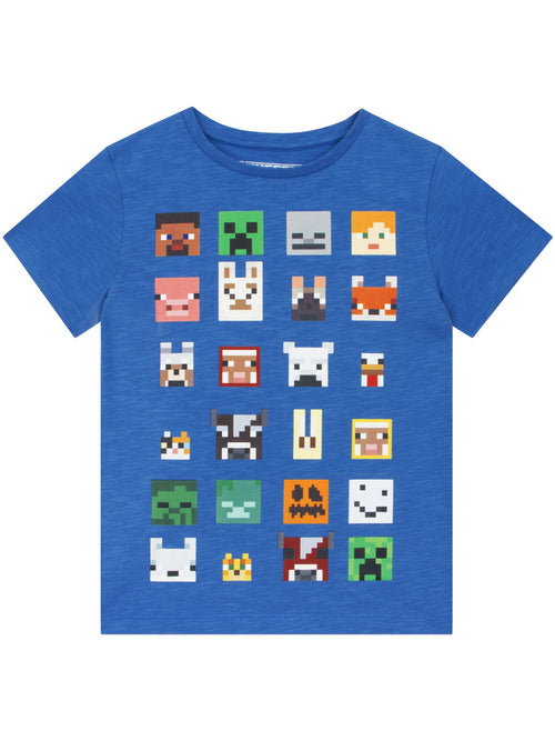 Character Blue 100% Cotton Minecraft T-Shirt image 1