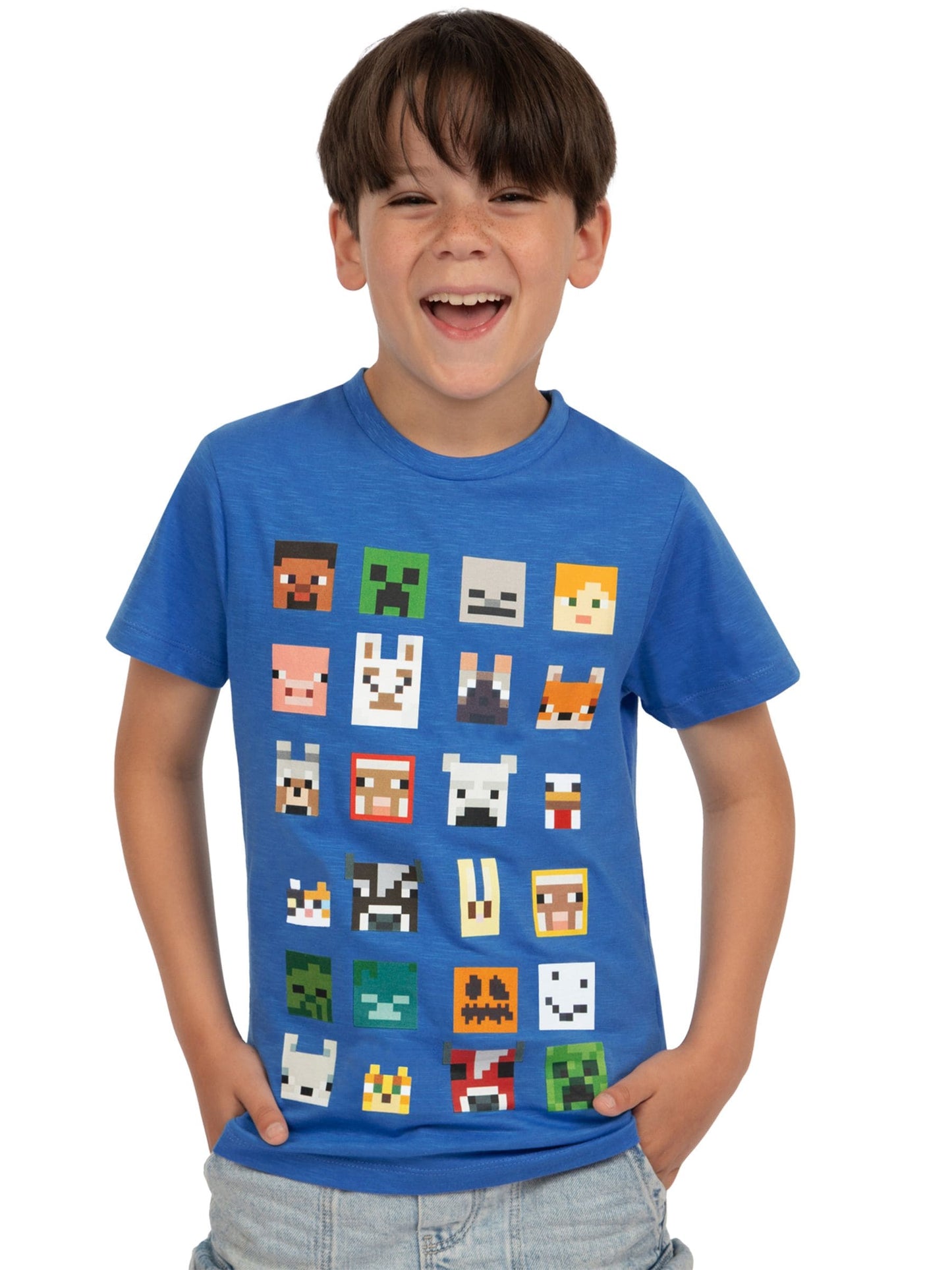 Character Blue 100% Cotton Minecraft T-Shirt image 2