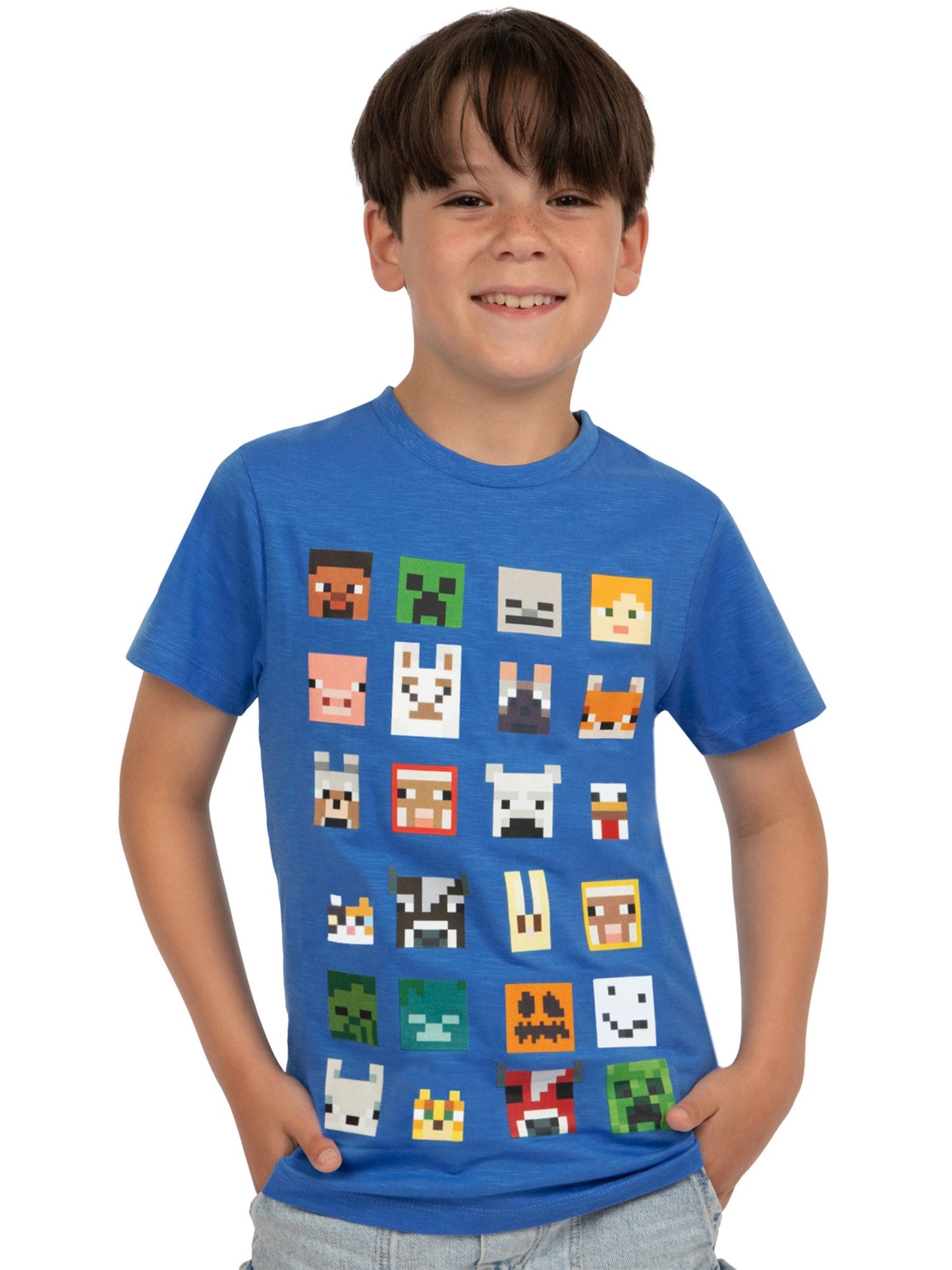 Character Blue 100% Cotton Minecraft T-Shirt image 5