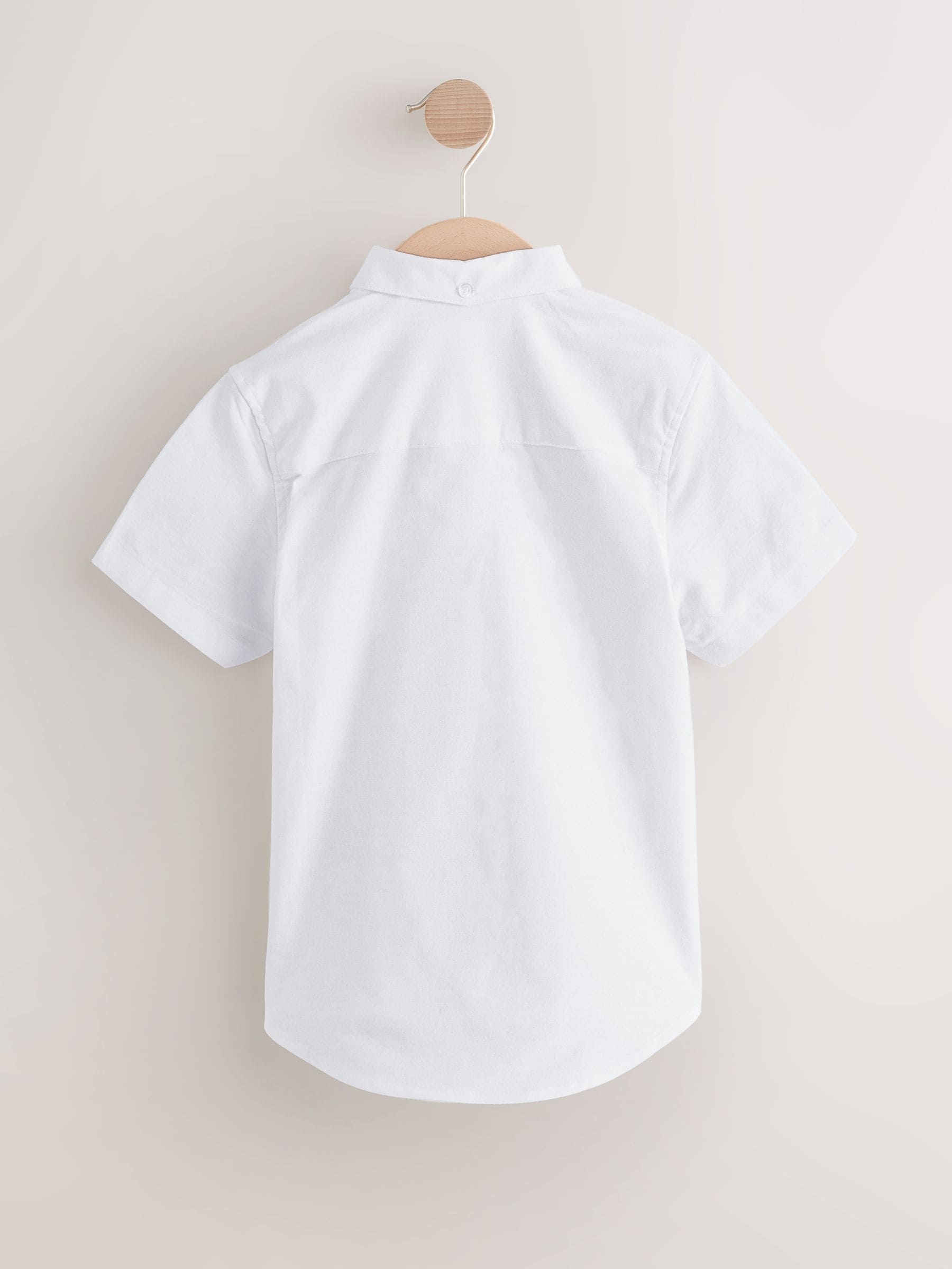 Dsiney Kidz - White Plain Short Sleeve Cotton Rich Oxford Shirt (3-16yrs) image 5