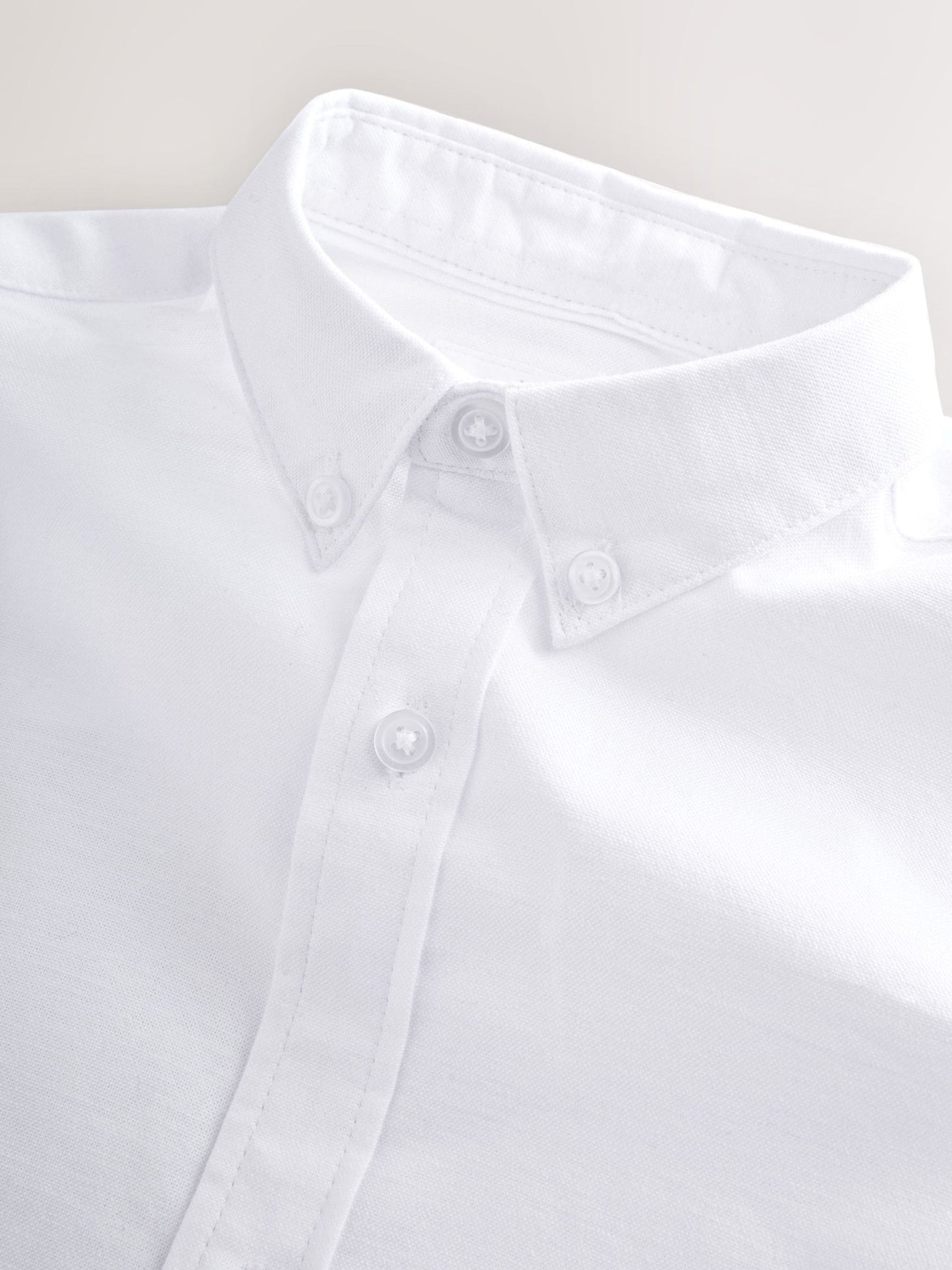 Dsiney Kidz - White Plain Short Sleeve Cotton Rich Oxford Shirt (3-16yrs) image 6