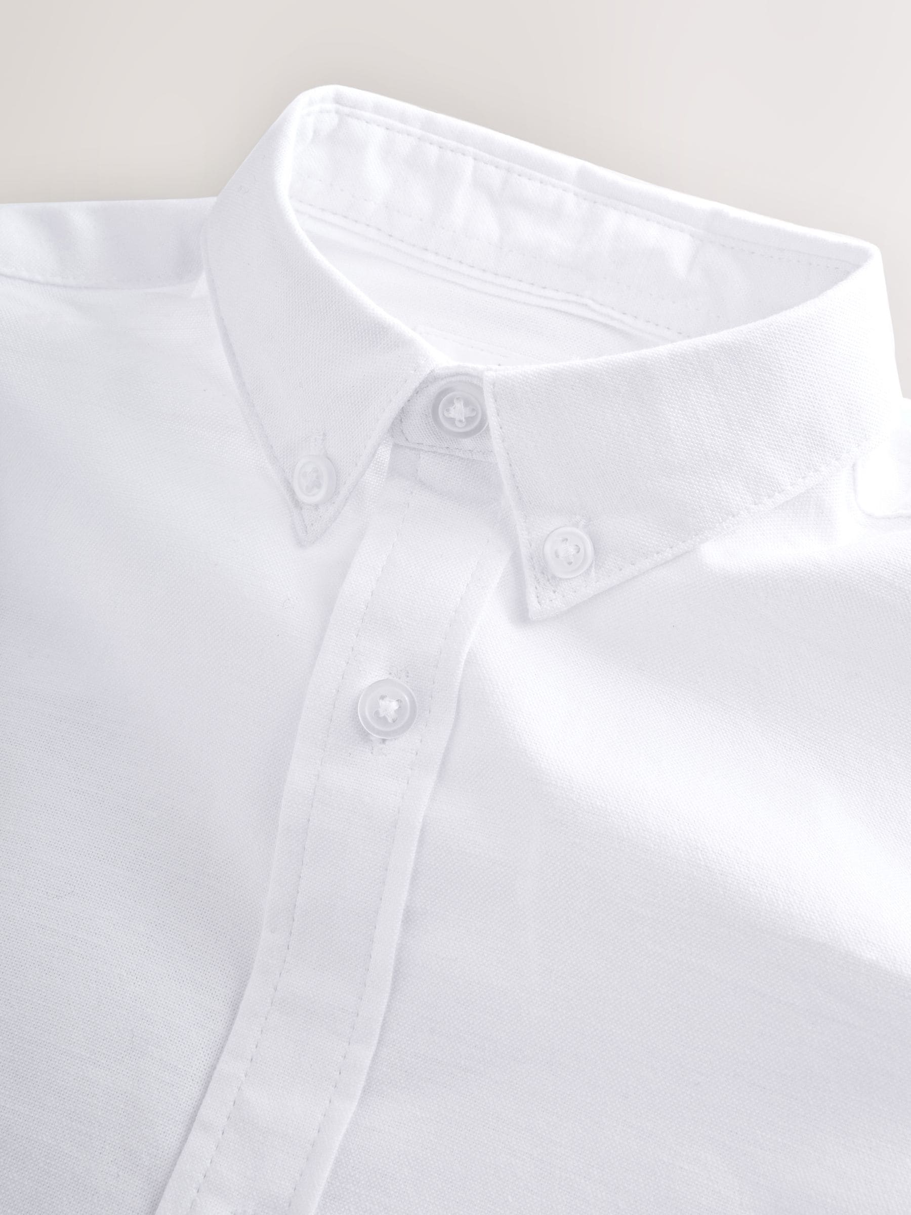 Dsiney Kidz - White Plain Short Sleeve Cotton Rich Oxford Shirt (3-16yrs) image 6