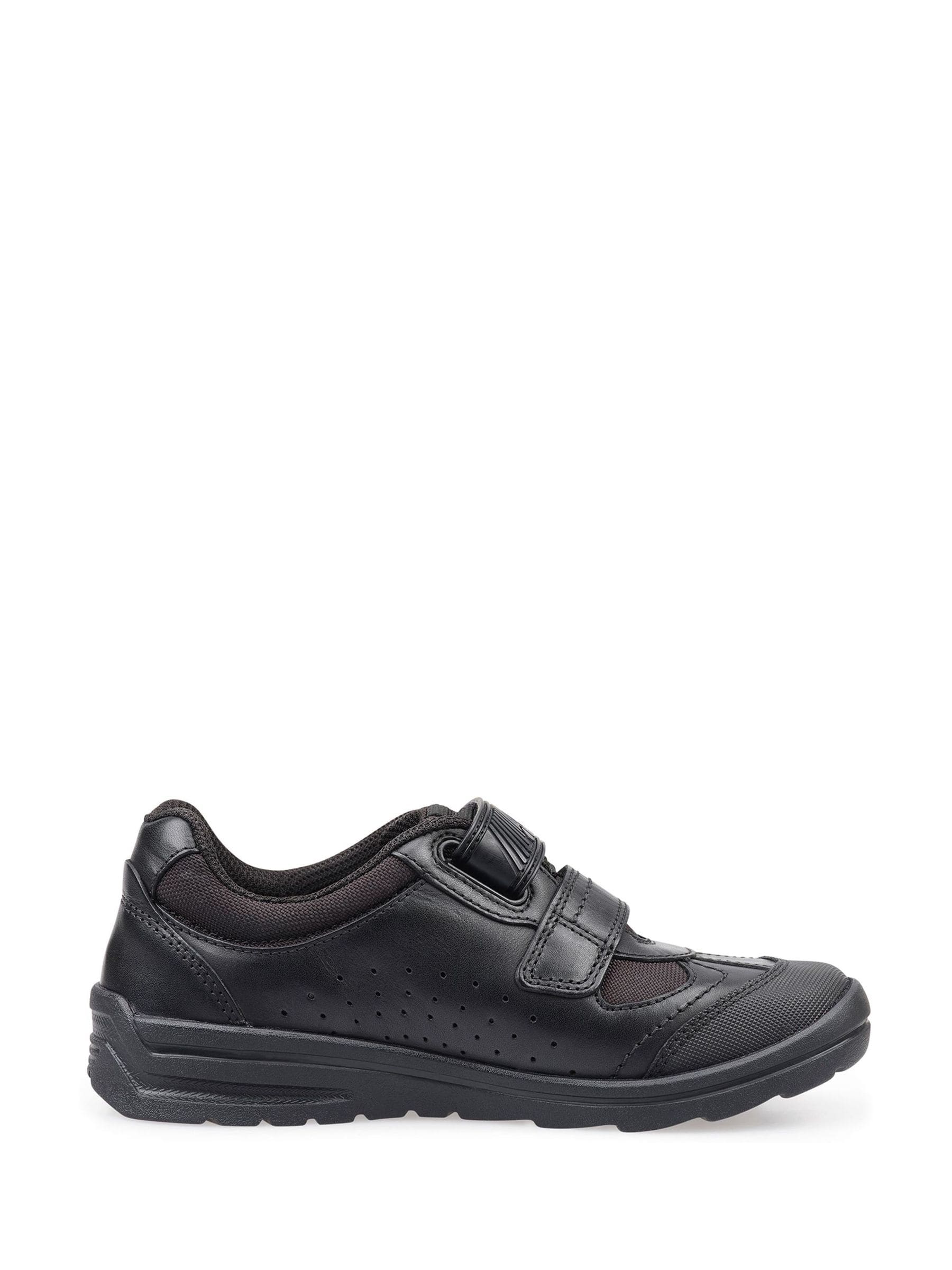 Start Rite Black Wide Fit Rocket Rip-Tape Space Theme Leather School Shoes image 5