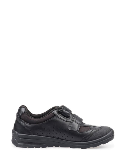 Start Rite Black Wide Fit Rocket Rip-Tape Space Theme Leather School Shoes image 5