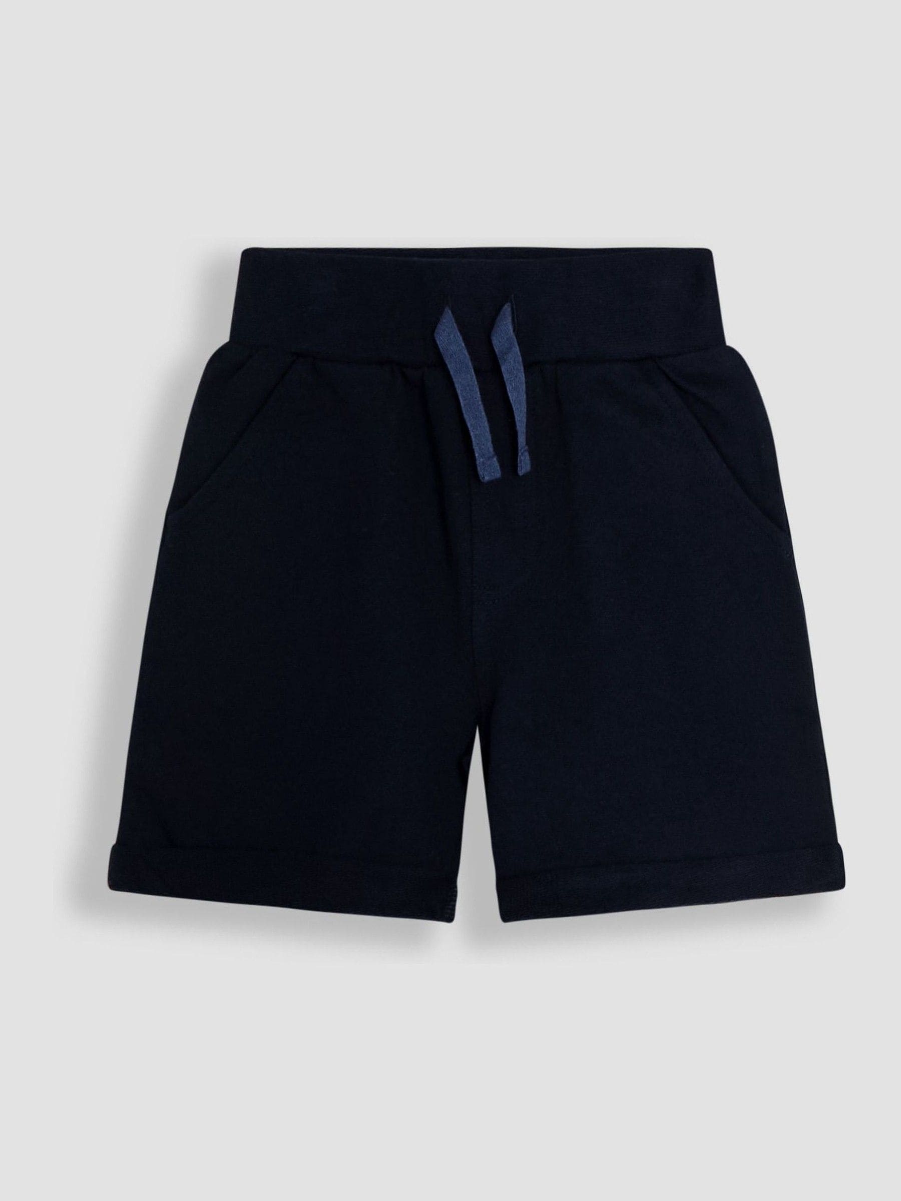 JoJo Maman Bébé Navy Blue & Royal Blue 2-Pack Jogger Shorts image 5