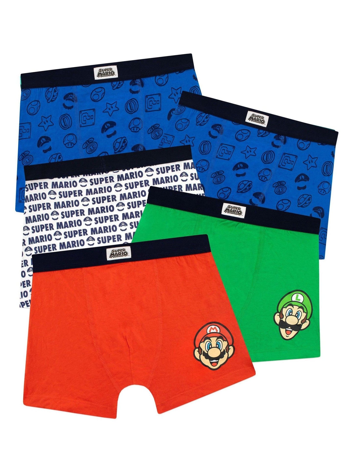 Dsiney Kidz - Character Multi Kids Super Mario 100% Cotton Underwear Multipack 5 Pack image 1