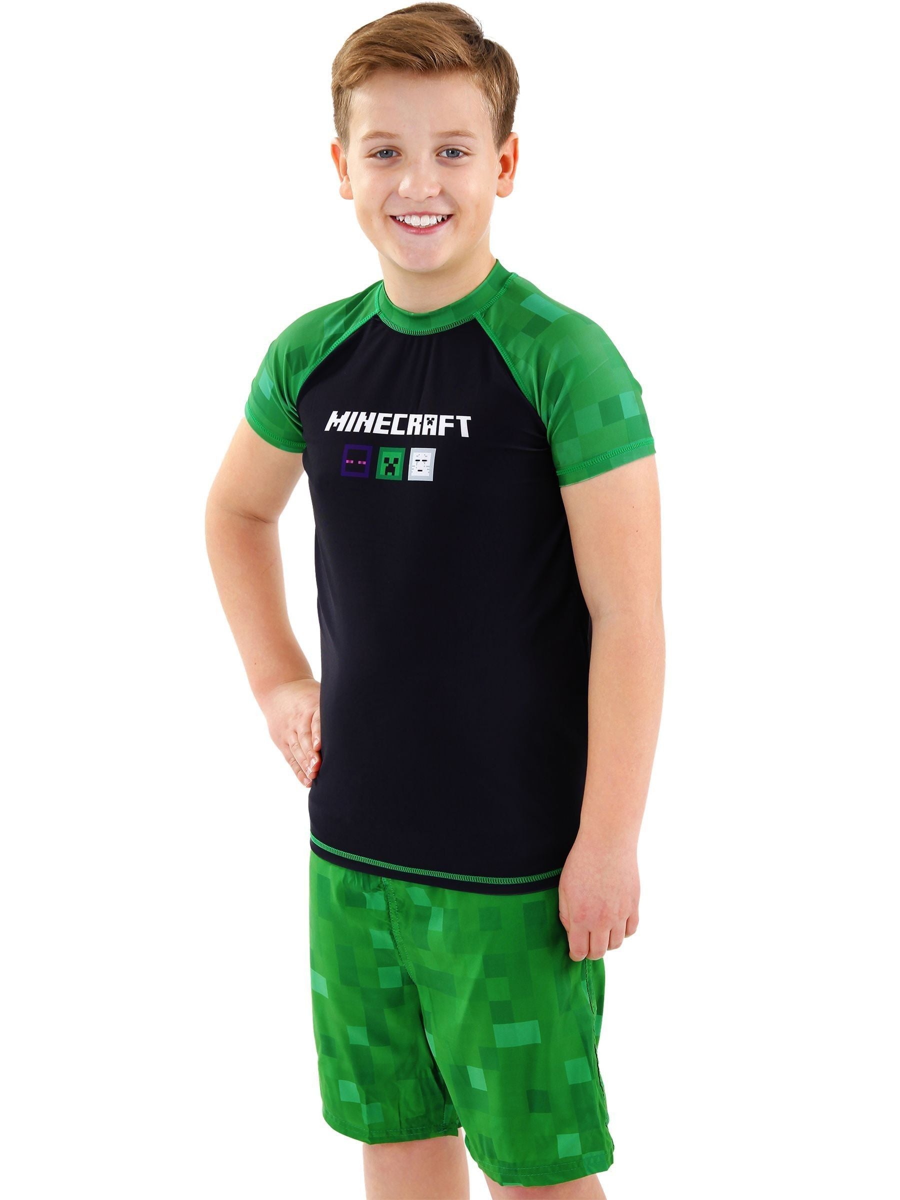 Dsiney Kidz - Character Black/Green Minecraft 2 Piece Top & Shorts Set image 7