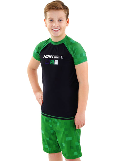 Dsiney Kidz - Character Black/Green Minecraft 2 Piece Top & Shorts Set image 7