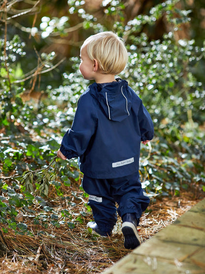 Dsiney Kidz - JoJo Maman Bébé Navy Blue Pack-Away Rain Jacket image 2