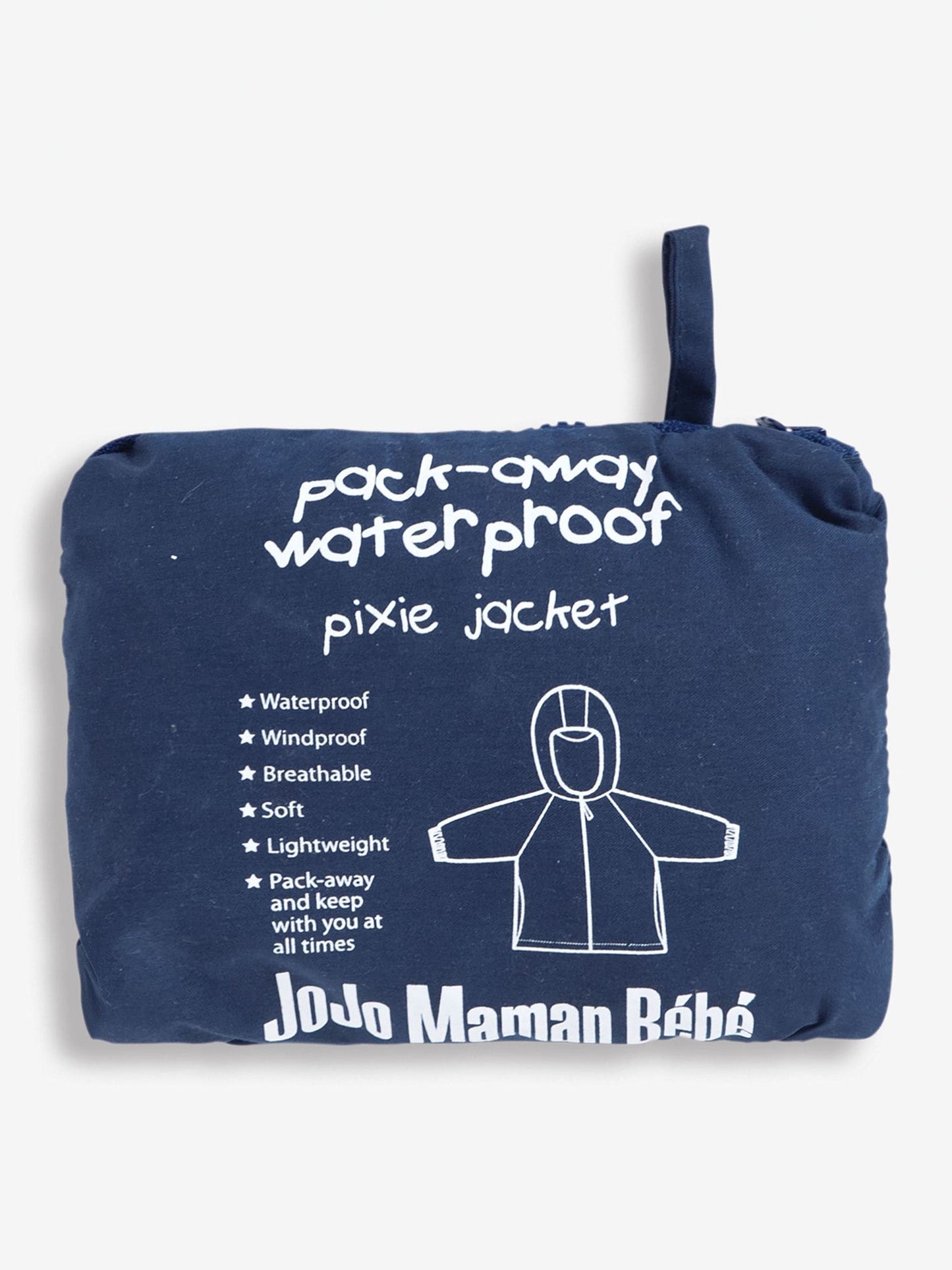 Dsiney Kidz - JoJo Maman Bébé Navy Blue Pack-Away Rain Jacket image 5