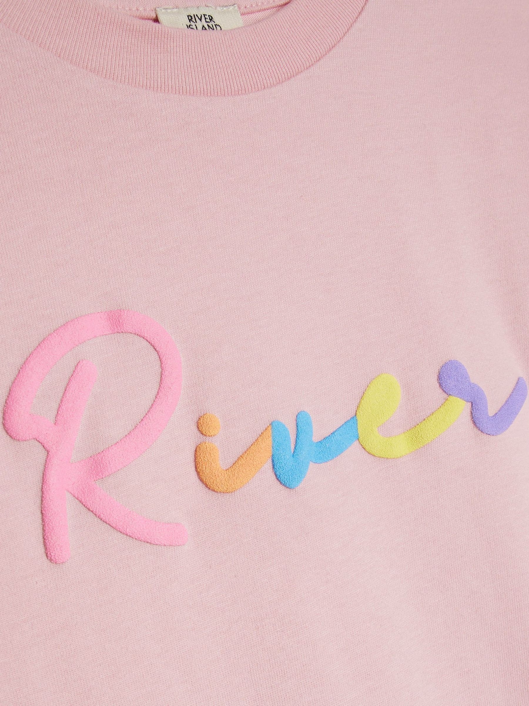 Dsiney Kidz - River Island Black Script T-Shirt & Kickflare Set image 4