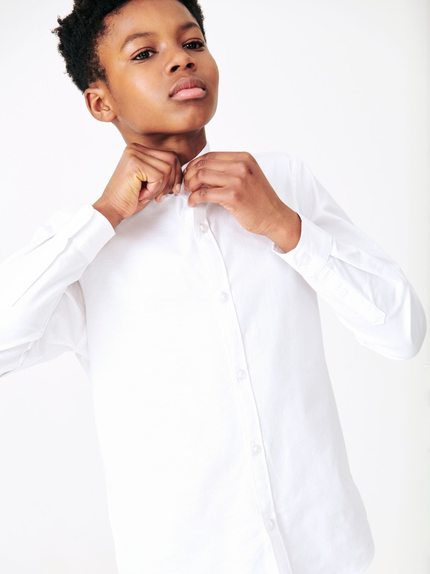 Dsiney Kidz - White Plain Single Oxford Shirt (3-16yrs) image 1