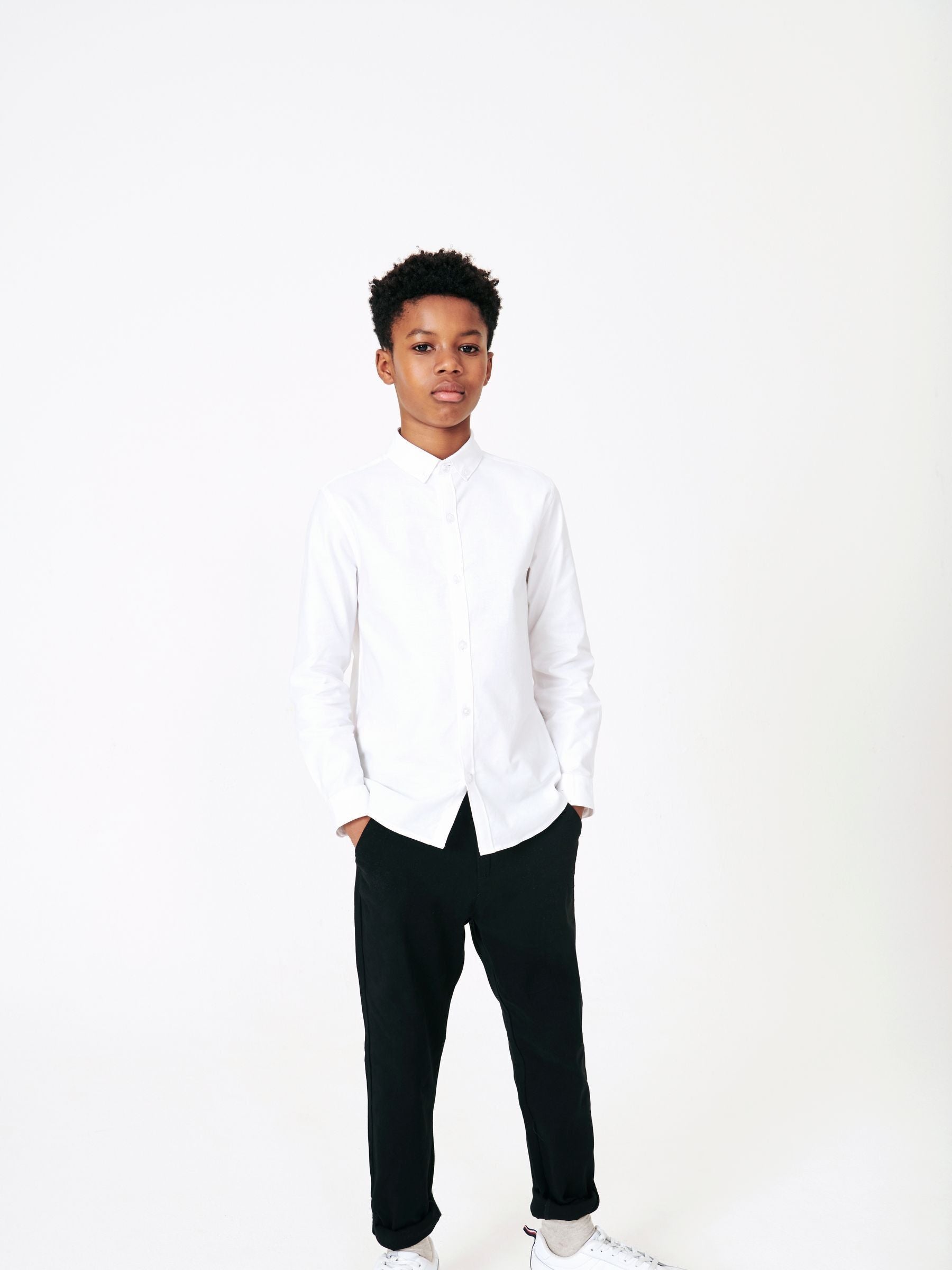 Dsiney Kidz - White Plain Single Oxford Shirt (3-16yrs) image 2