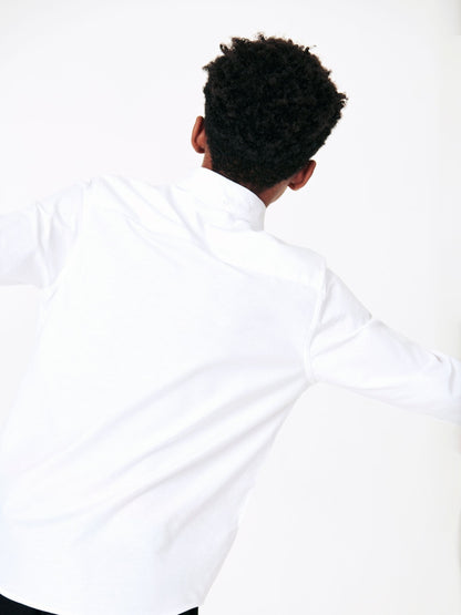 Dsiney Kidz - White Plain Single Oxford Shirt (3-16yrs) image 3