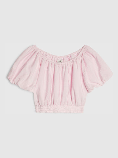 Dsiney Kidz - River Island Pink Santorini Puff Sleeve Top image 1