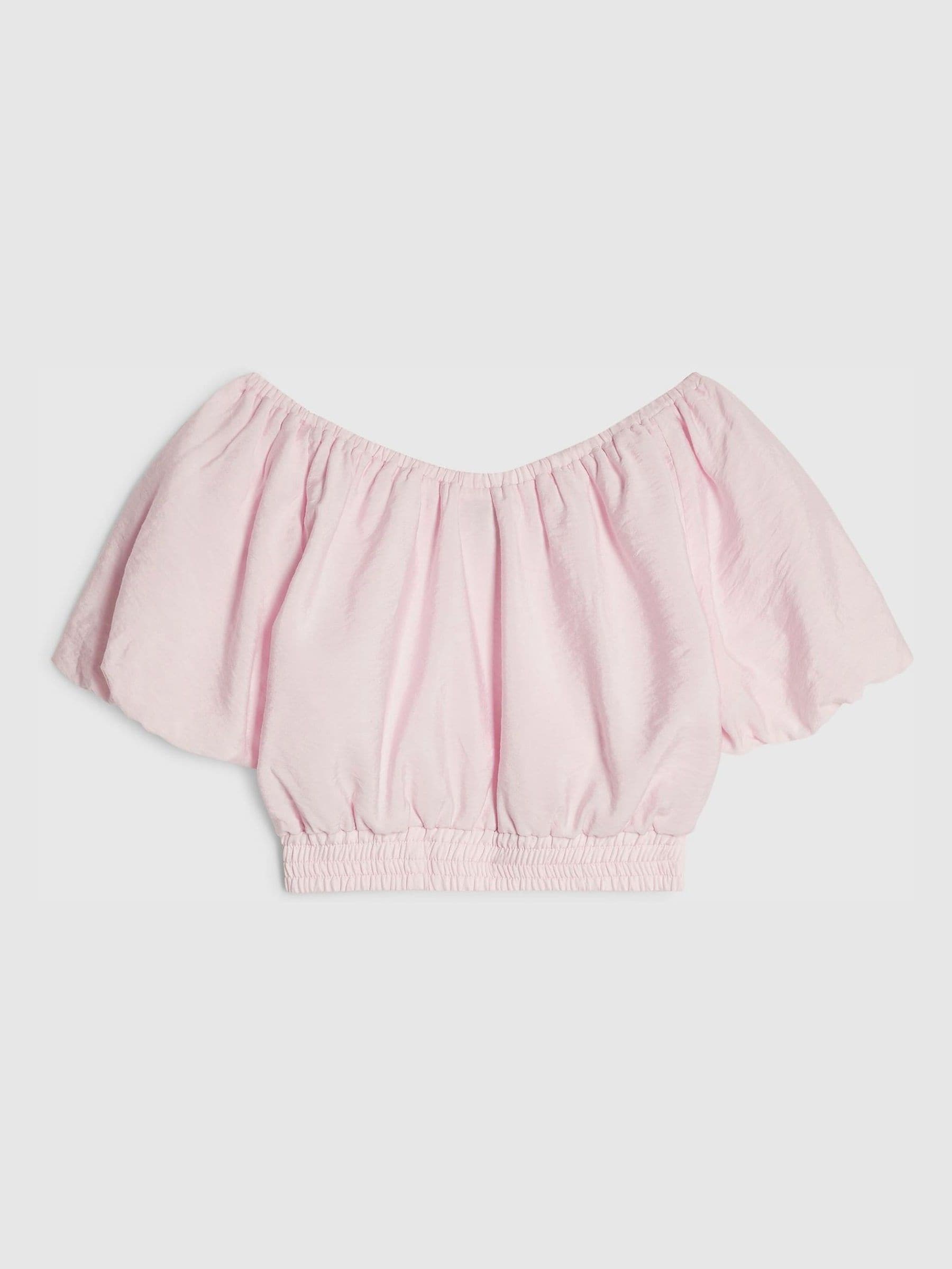 Dsiney Kidz - River Island Pink Santorini Puff Sleeve Top image 2