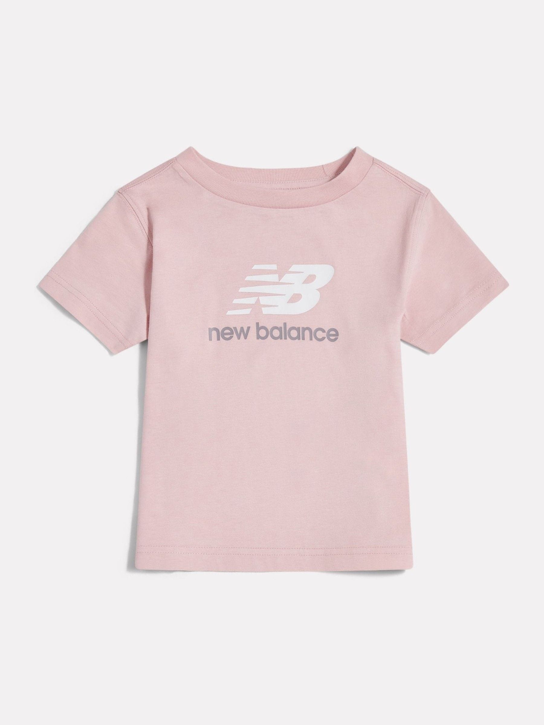 Dsiney Kidz - New Balance Pink Girls Stacked Logo T-Shirt image 1