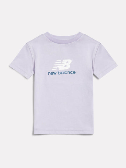 Dsiney Kidz - New Balance Purple Girls Stacked Logo T-Shirt image 1