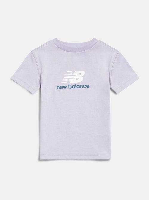 Dsiney Kidz - New Balance Purple Girls Stacked Logo T-Shirt image 1