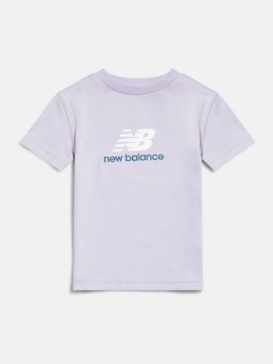 Dsiney Kidz - New Balance Purple Girls Stacked Logo T-Shirt image 1
