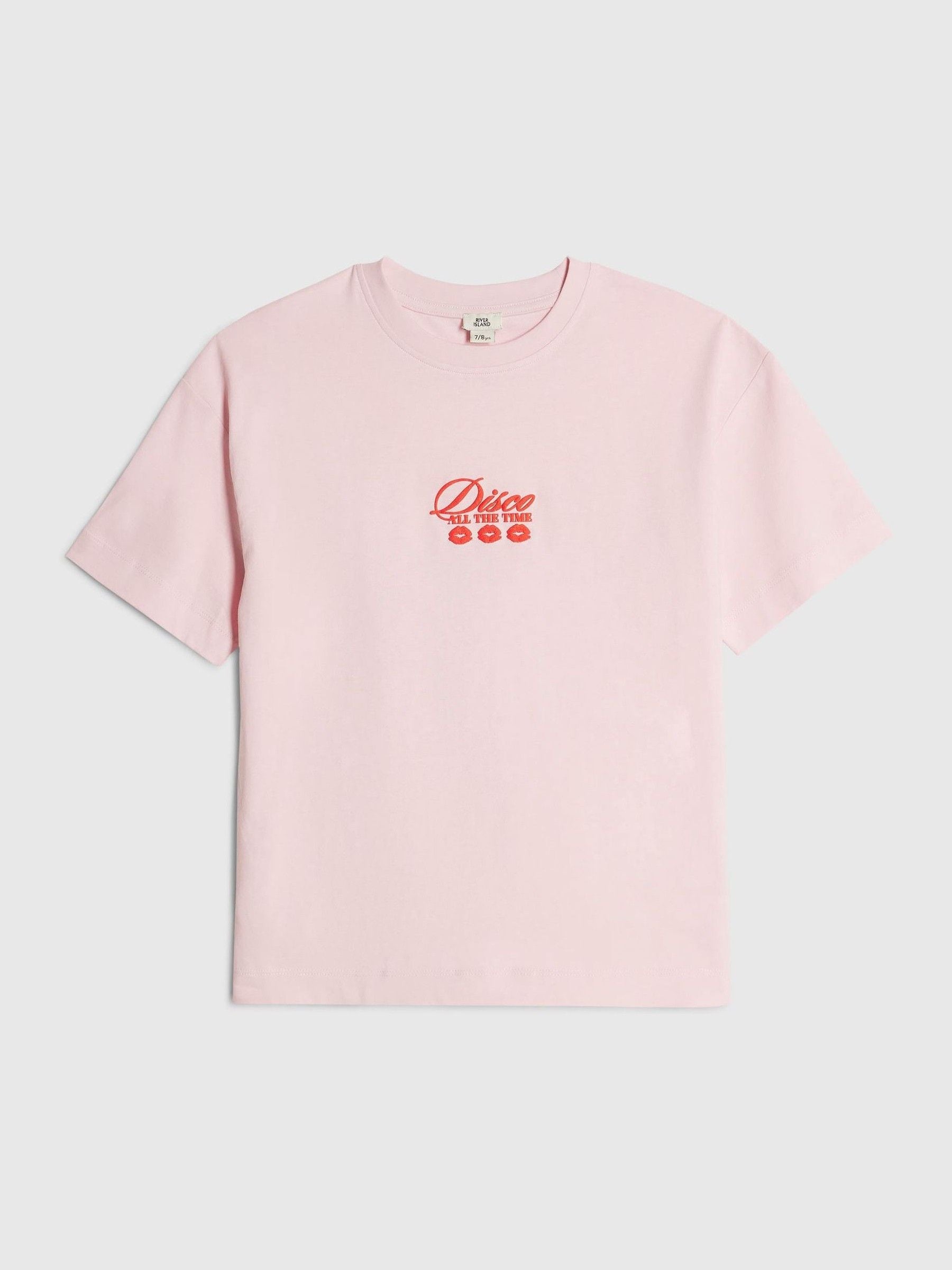 Dsiney Kidz - River Island Pink Disco Heart Short Sleeve T-Shirt image 2