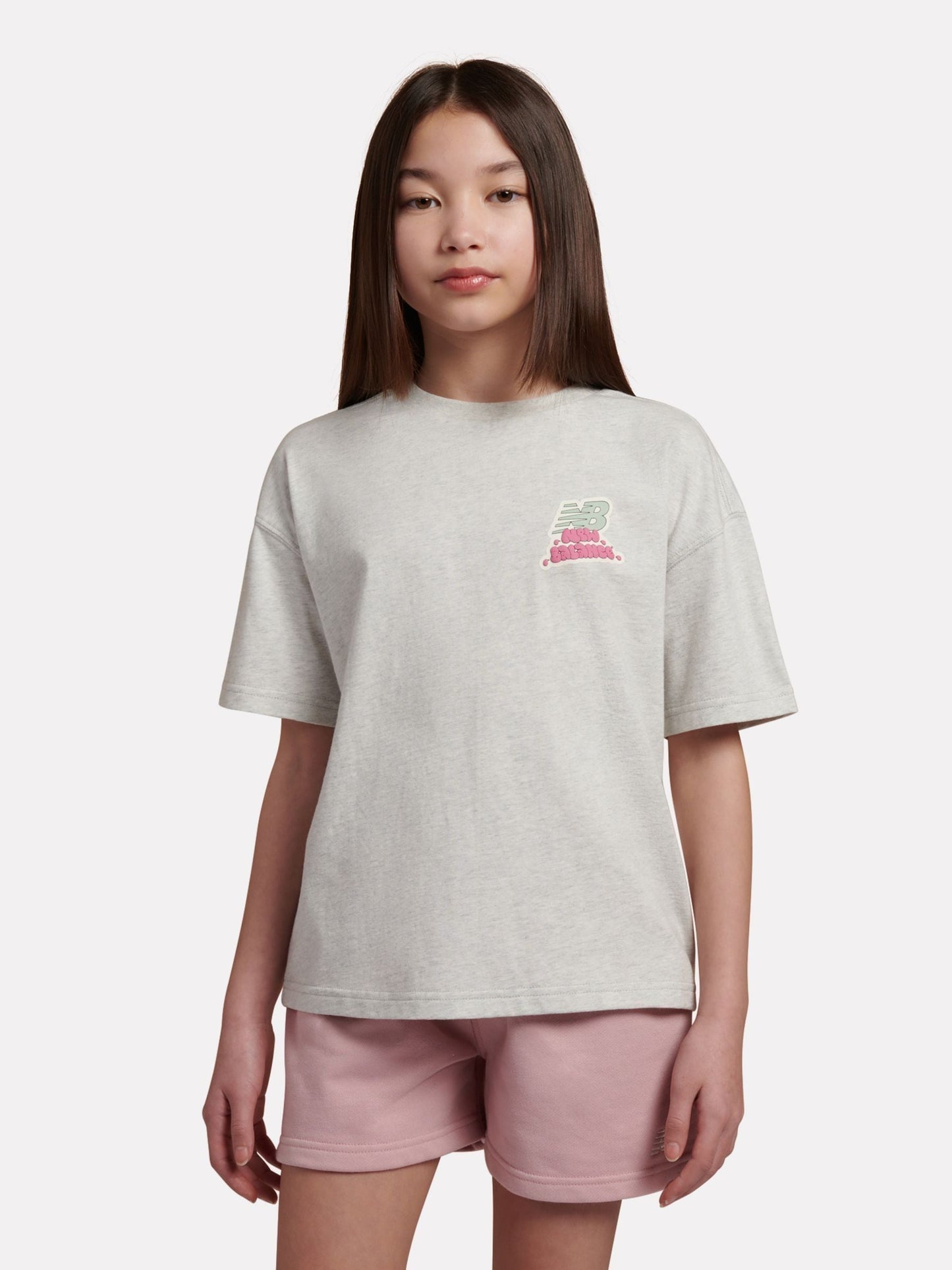 Dsiney Kidz - New Balance Grey Sticker Pack Graphic T-Shirt image 1