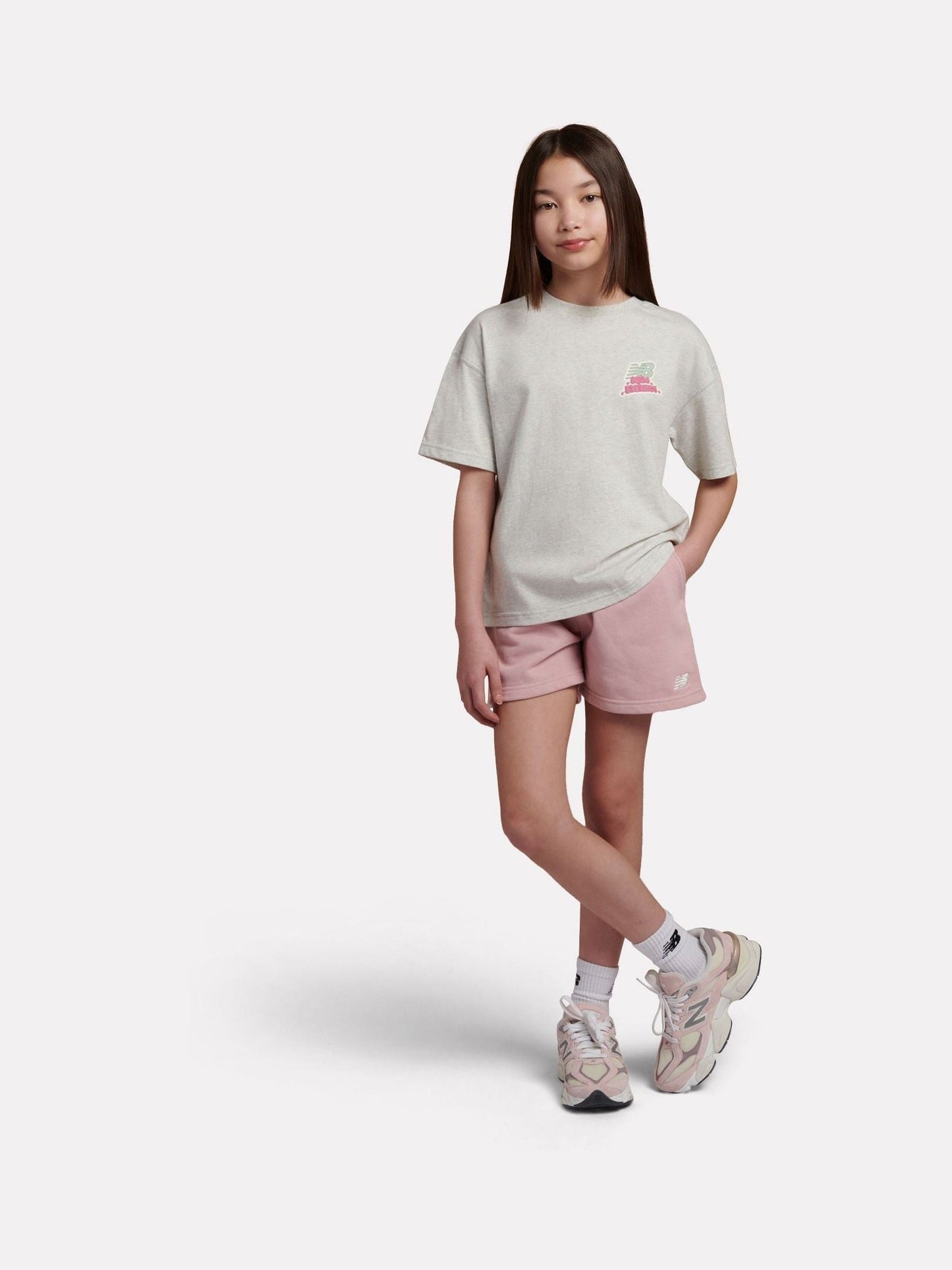 Dsiney Kidz - New Balance Grey Sticker Pack Graphic T-Shirt image 5
