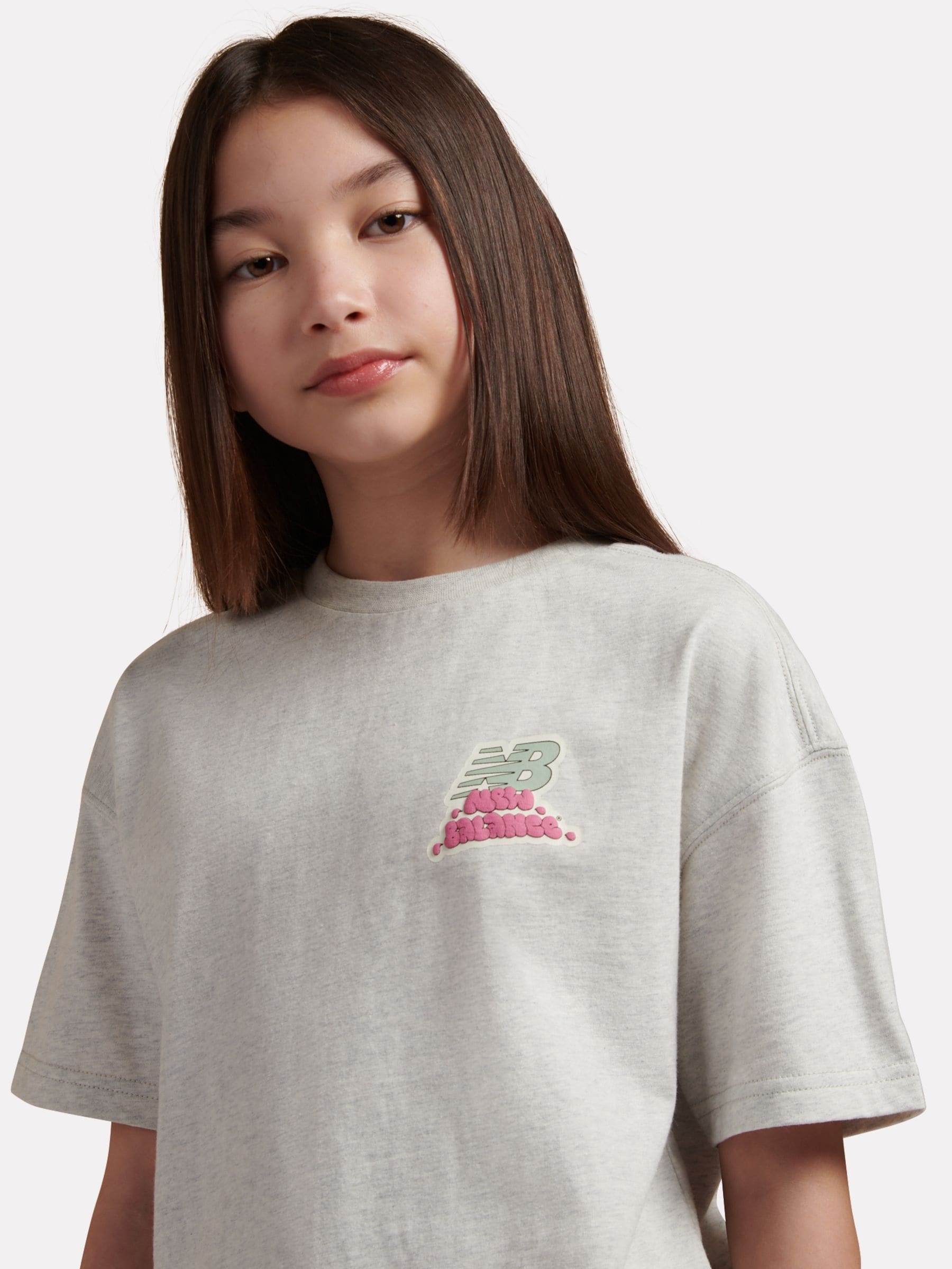 Dsiney Kidz - New Balance Grey Sticker Pack Graphic T-Shirt image 6