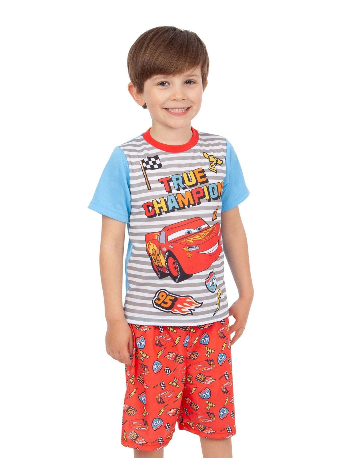 Character Grey/Orange Cars Short Pyjamas - image 1