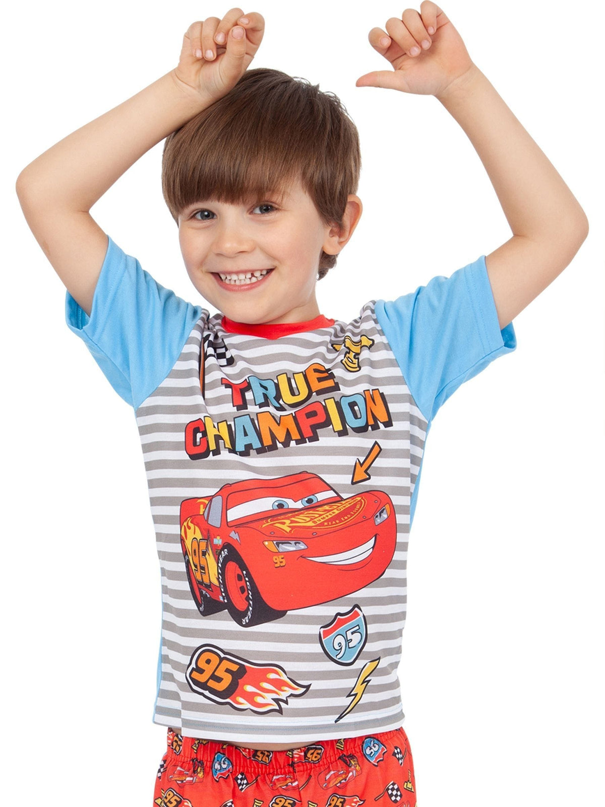 Character Grey/Orange Cars Short Pyjamas - image 2