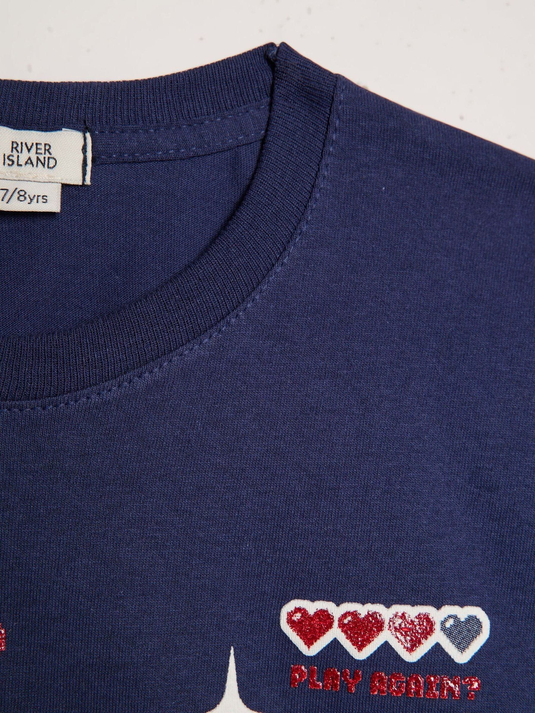 Dsiney Kidz - River Island Blue Cherry Soda Short Sleeve T-Shirt image 4