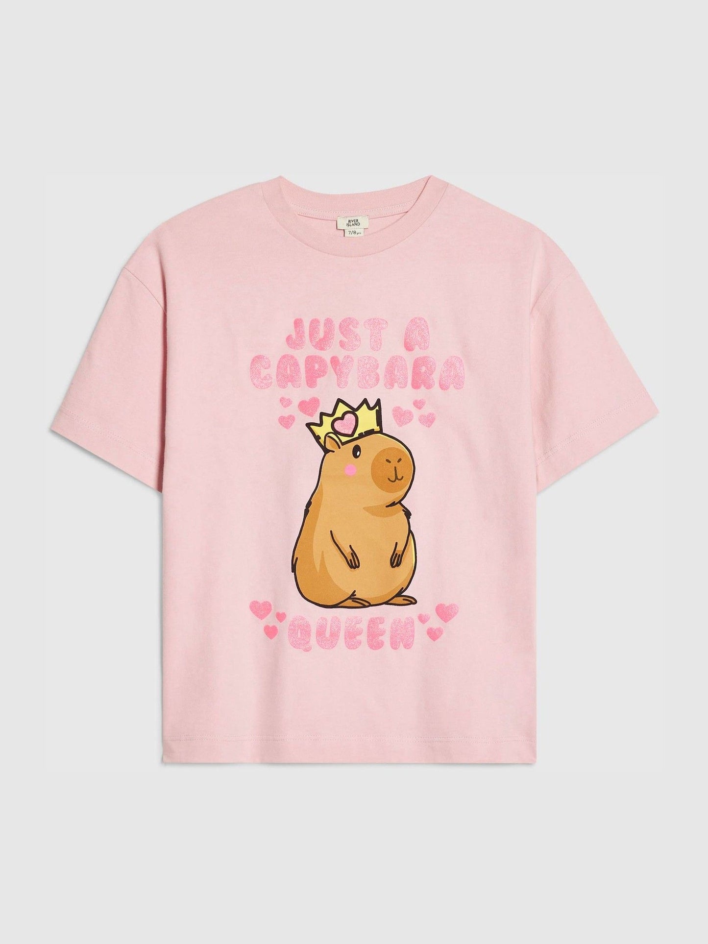 Dsiney Kidz - River Island Pink Capybara Queen T-Shirt image 1