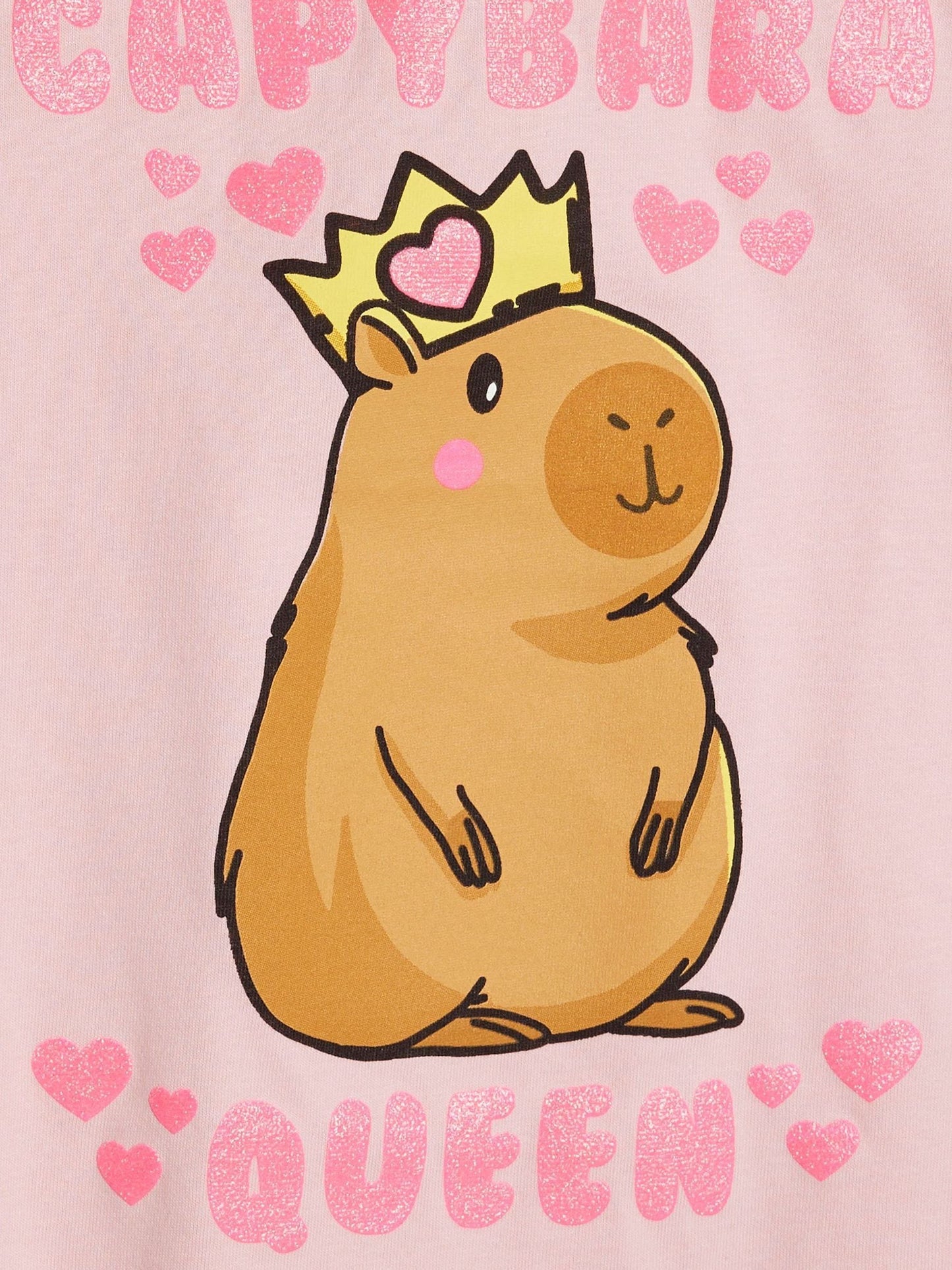 Dsiney Kidz - River Island Pink Capybara Queen T-Shirt image 4