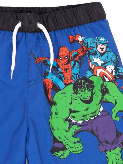 Dsiney Kidz - Vanilla Underground Blue Marvel Spiderman, Captain America and Hulk Swim Shorts image 5