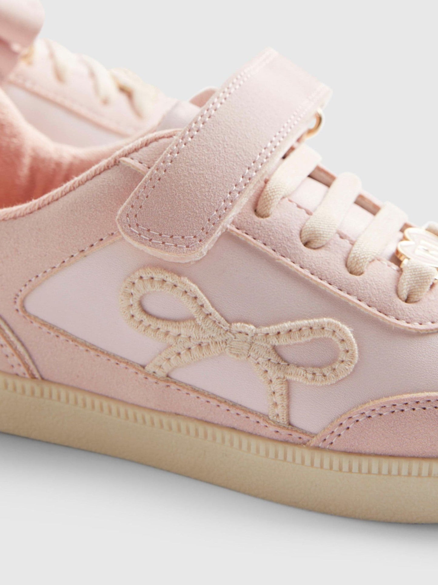 River Island Pink Bow Strap Trainers image 5