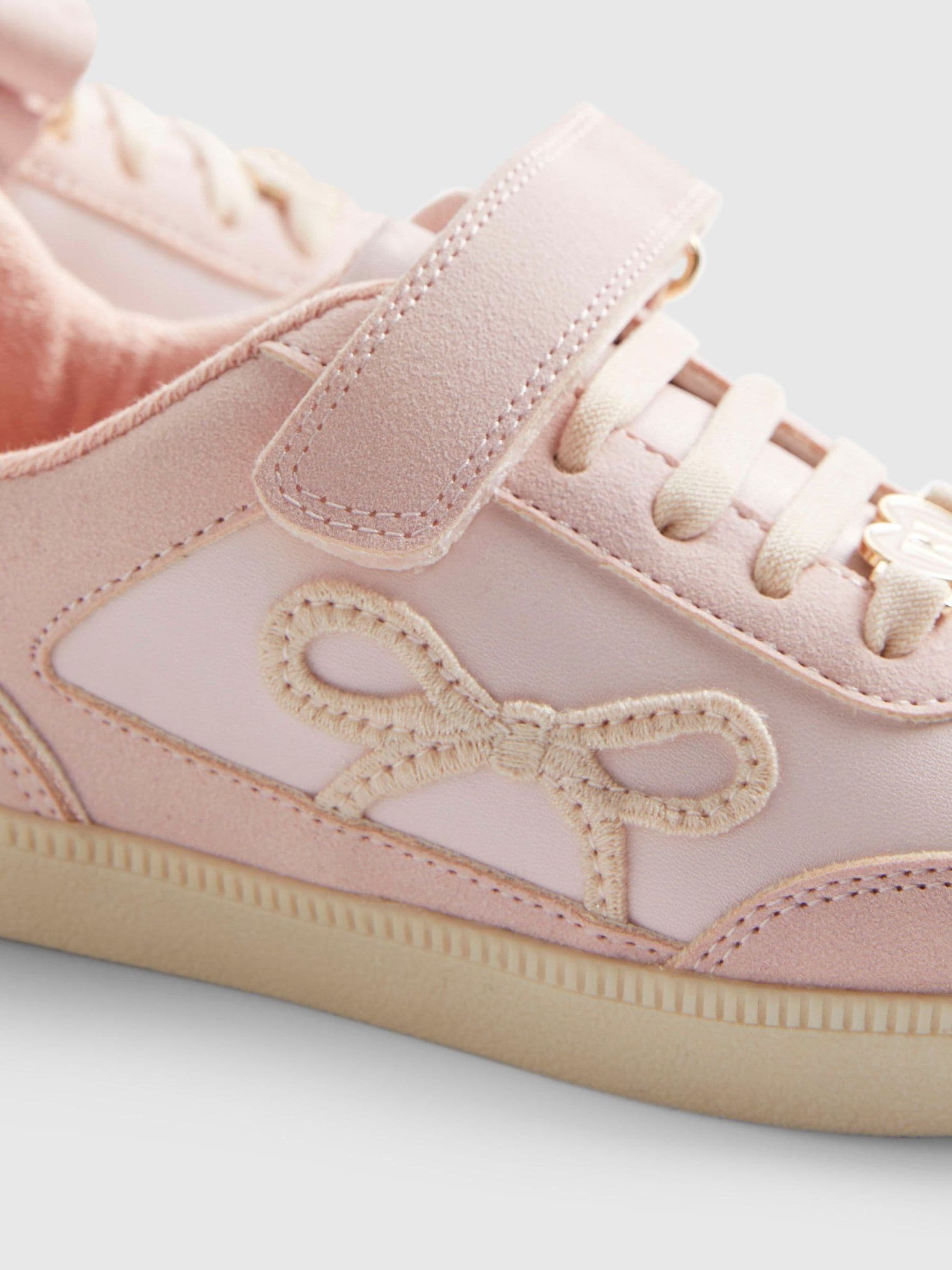 River Island Pink Bow Strap Trainers image 5
