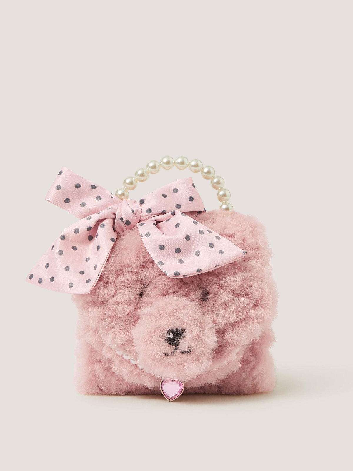 Monsoon Pink Fluffy Poodle Bow Bag - image 1