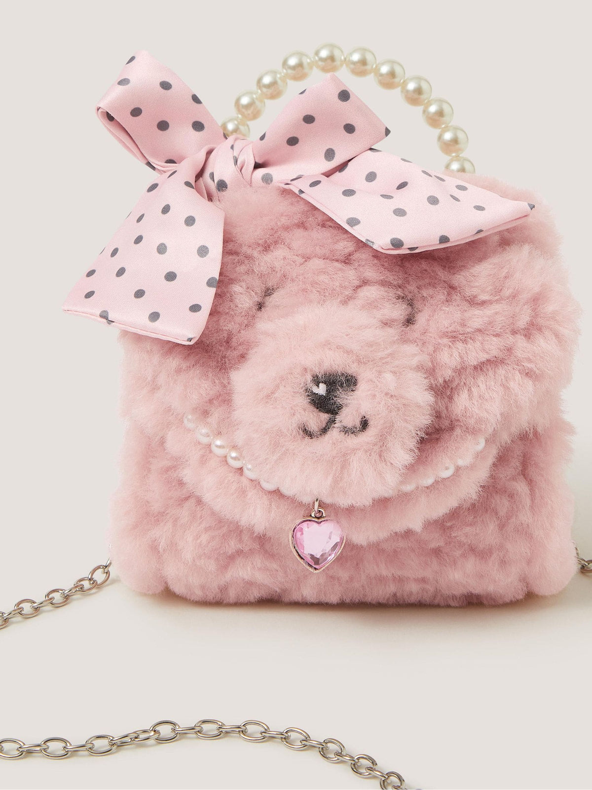 Monsoon Pink Fluffy Poodle Bow Bag - image 2